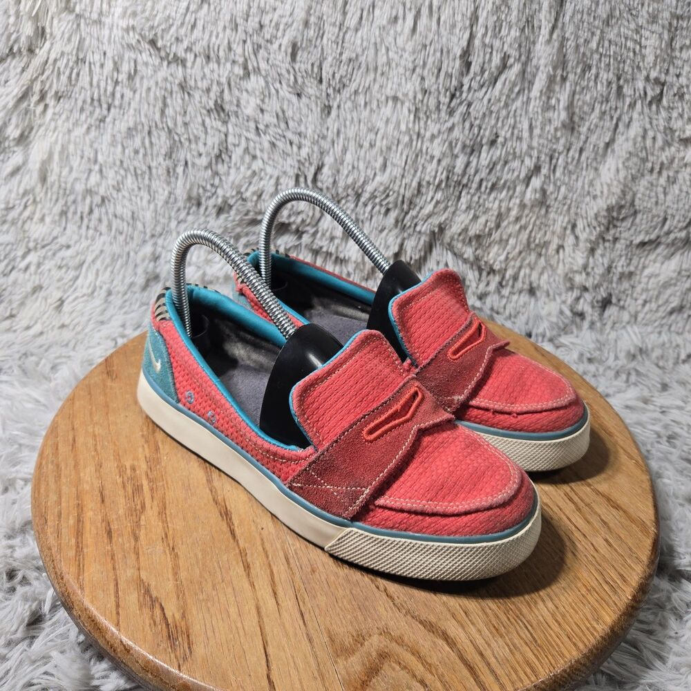 Nike 6.0 Balsa Skateboard Loafers SB Women Sz 8 Pink Multicolor Slip-On Loafers